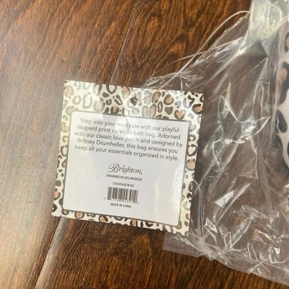 Brighton Wild Cat Love Belt Bag Leopard Cheetah Animal Print Sling Bag Crossbody - Picture 2 of 6